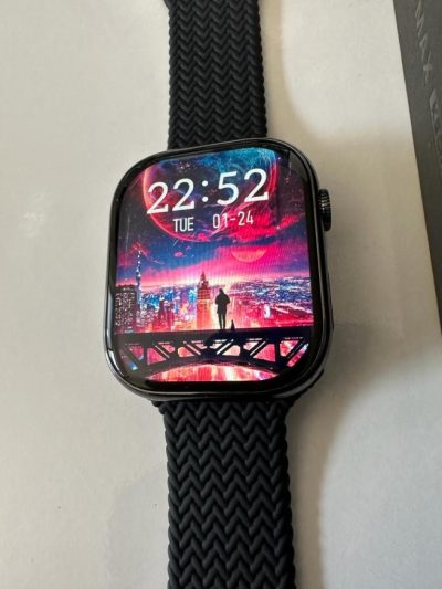 WS-S9 MAX Smartwatch with AMOLED Display and 2 Strap – Black Color